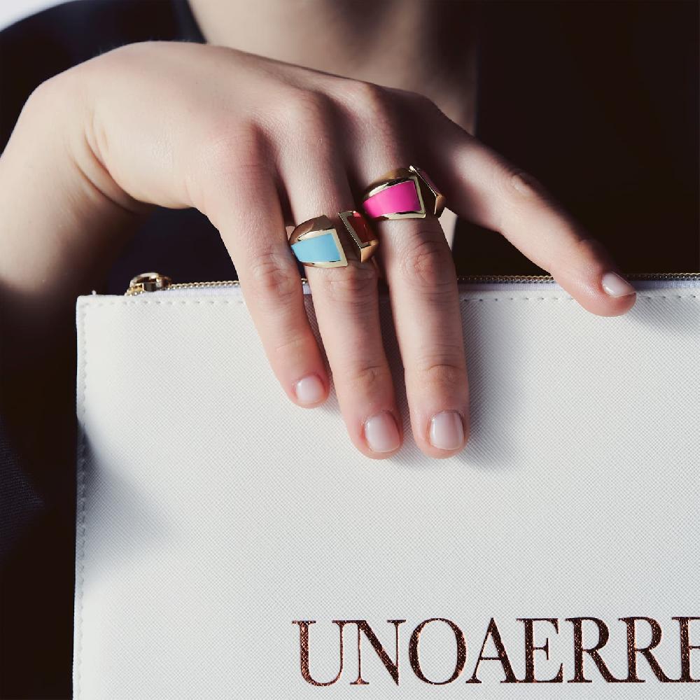 Unoaerre Anello a fascia smalto rosa | UNOAERRE Gioielli Convenienza