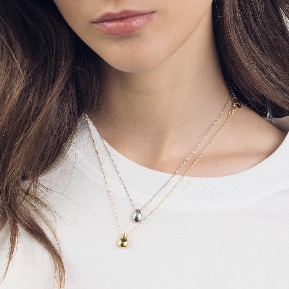 Unoaerre Collana in argento con goccia | UNOAERRE Gioielli In Linea