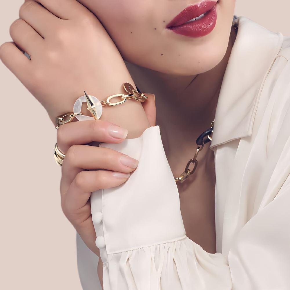 Unoaerre Bracciale catena dorata e madreperla | UNOAERRE Gioielli Offerta
