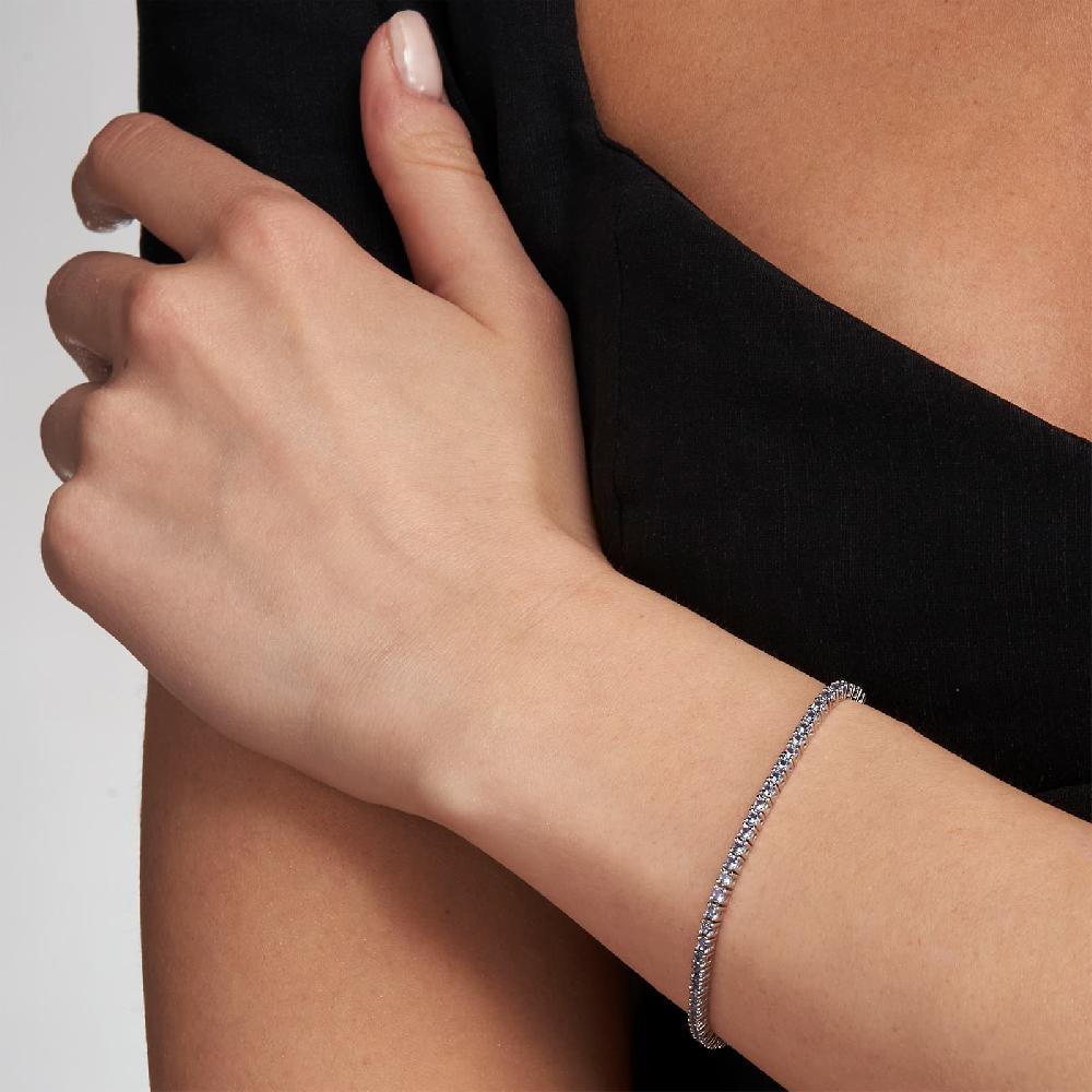 Unoaerre Bracciale tennis in argento con zirconi azzurri | UNOAERRE Gioielli Saldi Di Fabbrica