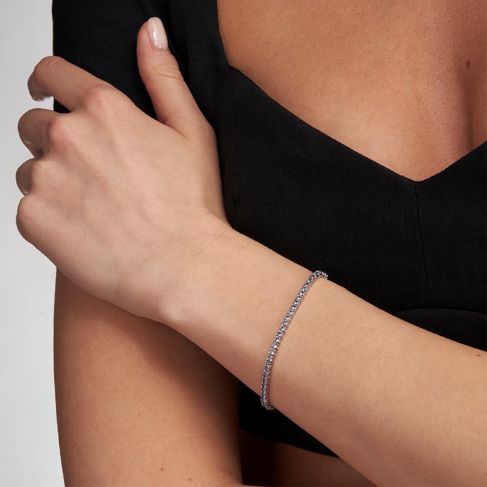 Unoaerre Bracciale tennis in argento con zirconi azzurri | UNOAERRE Gioielli Saldi Di Fabbrica