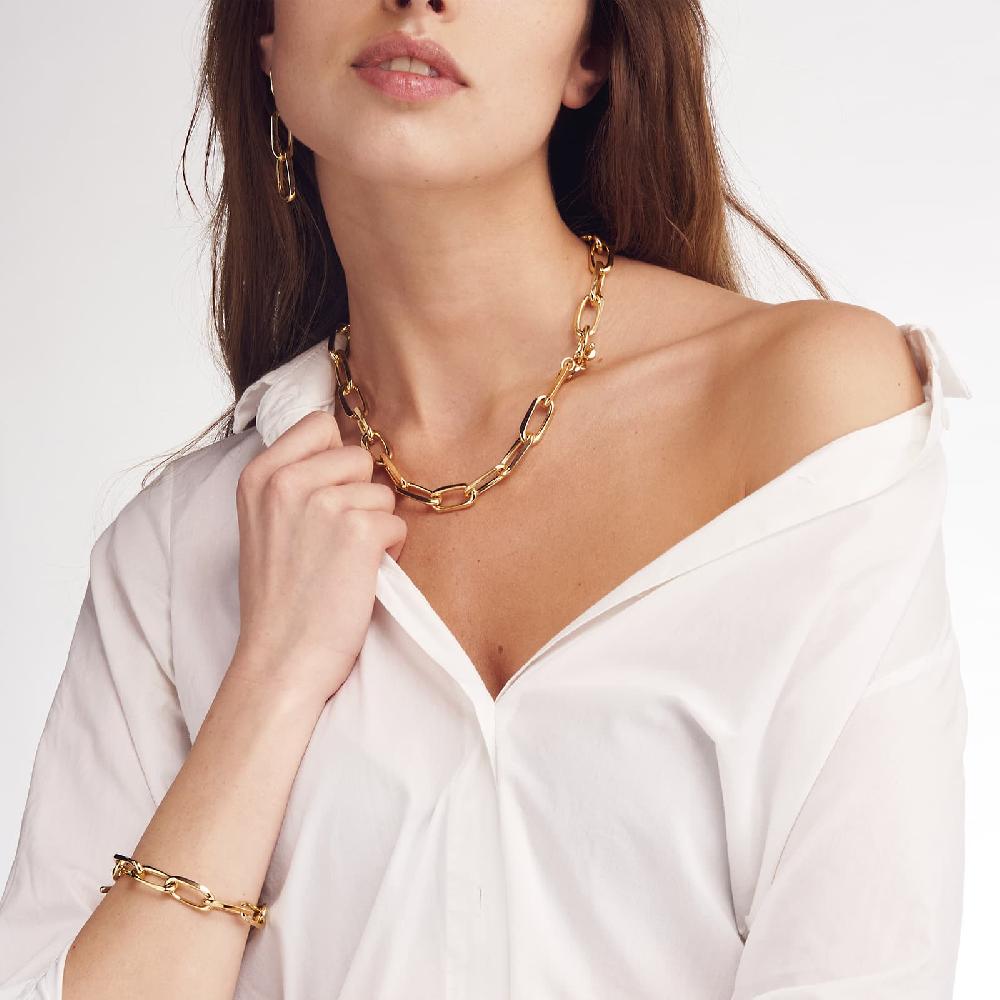 Unoaerre Bracciale di catena in bronzo dorato | UNOAERRE Gioielli In Linea