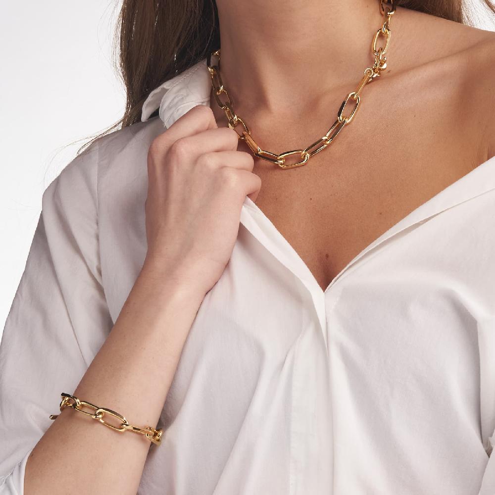 Unoaerre Bracciale di catena in bronzo dorato | UNOAERRE Gioielli In Linea
