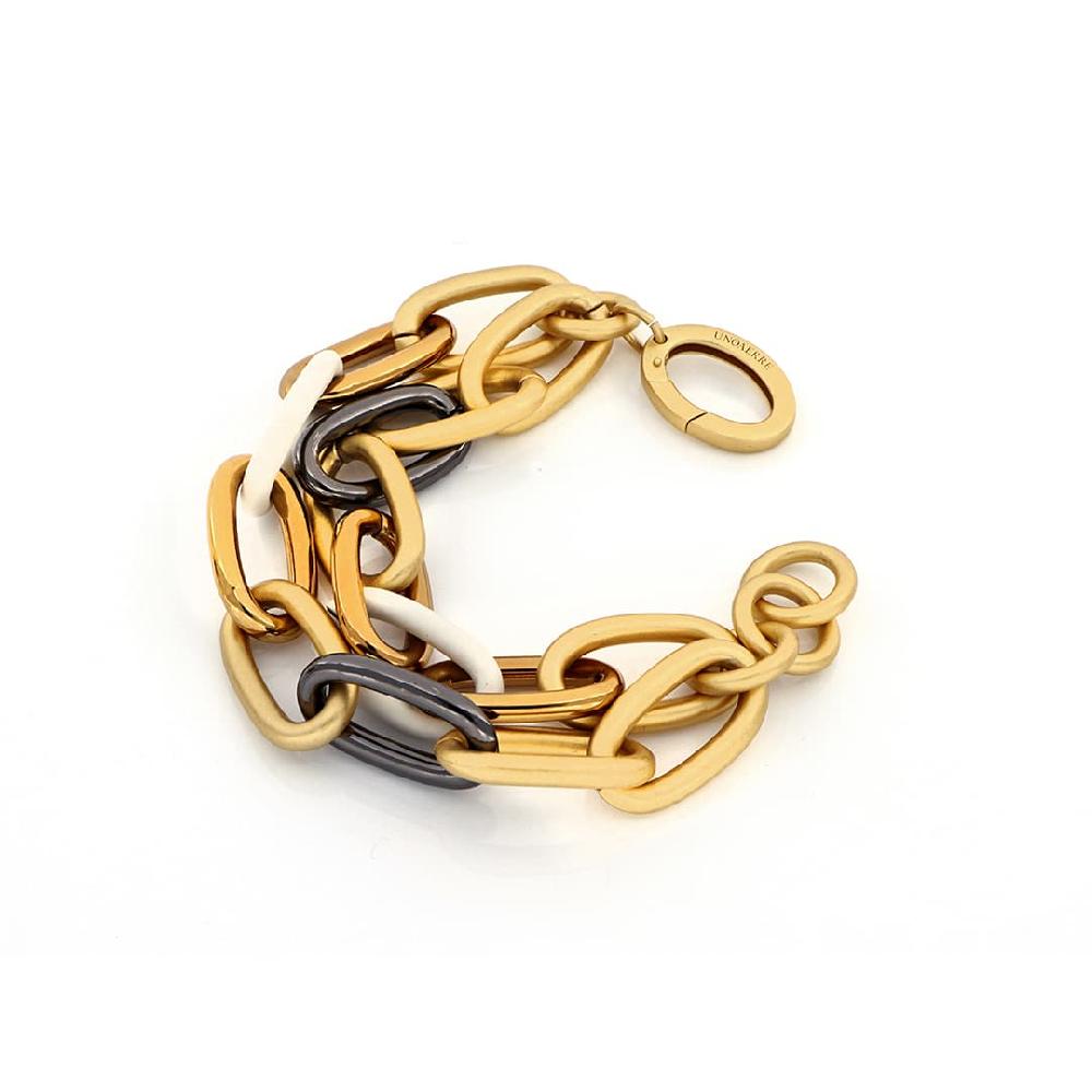 Unoaerre bracciale in bronzo giallo marrone e nero 502918 | UNOAERRE Gioielli Vendita