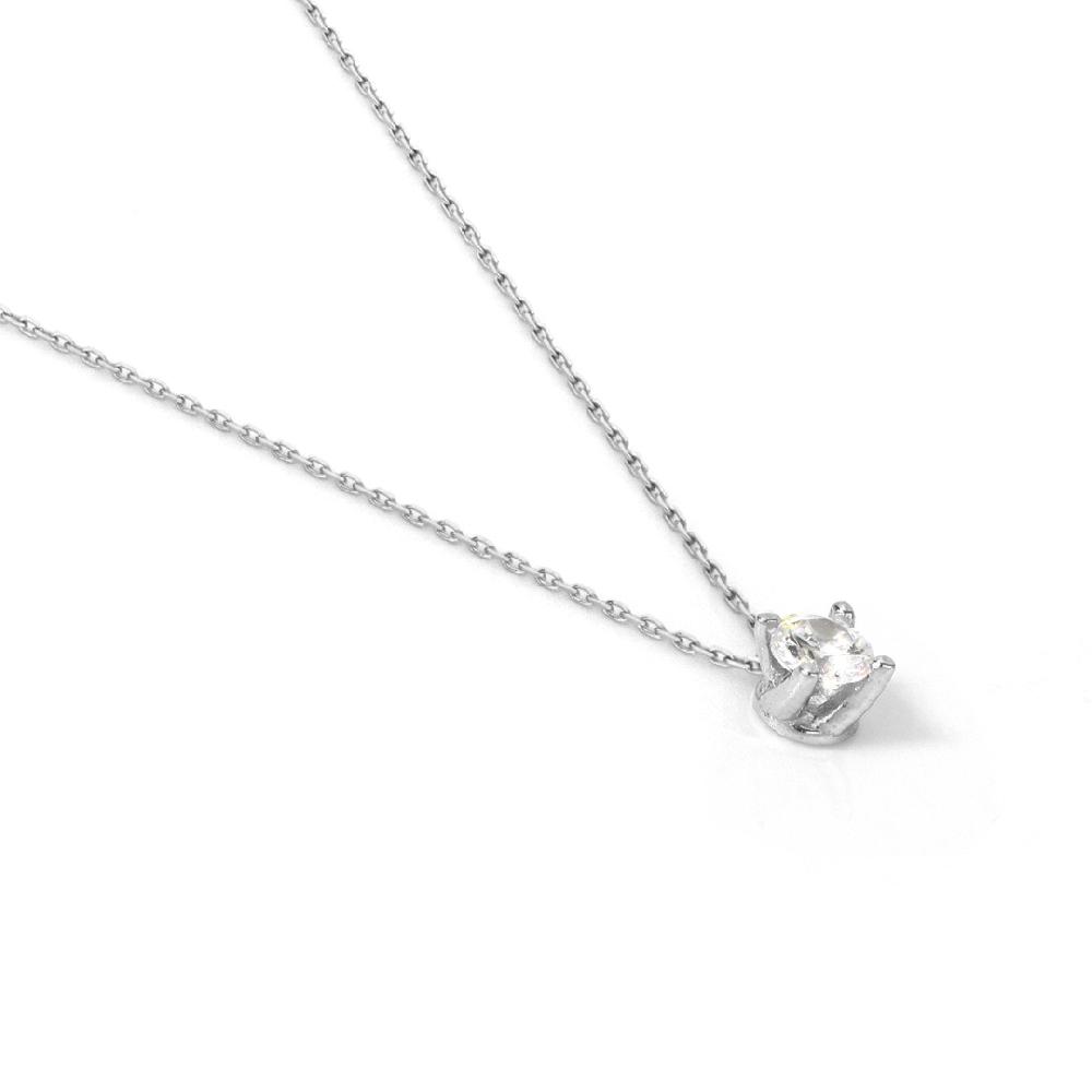 Unoaerre Elegante collana in argento e pietra punto luce | UNOAERRE Gioielli Comprane uno, ottenene uno gratis