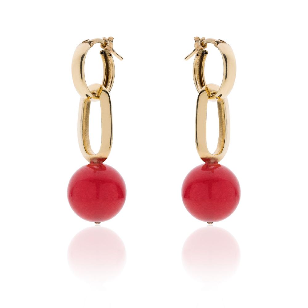Unoaerre Orecchini con perla rossa | UNOAERRE Gioielli Offerta Giorno del Papà