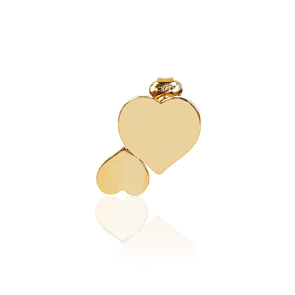 Unoaerre Orecchini in oro con doppio cuore | UNOAERRE Gioielli Latest fashion