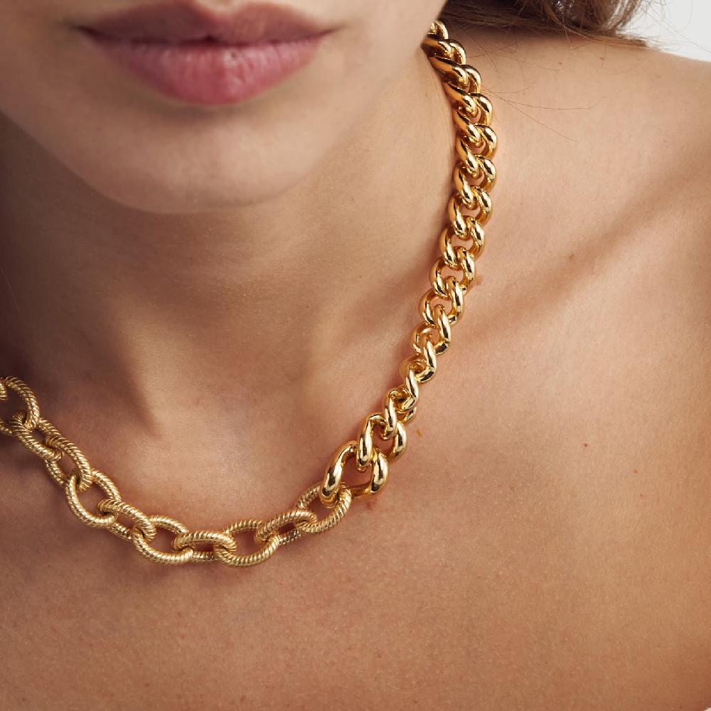 Unoaerre Collana in bronzo dorato grumetta | UNOAERRE Gioielli Soddisfazione Garantita