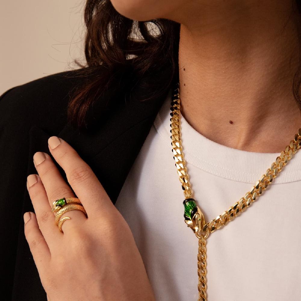 Unoaerre Collana donna grumetta con serpente smaltato | UNOAERRE Gioielli Negozi Online