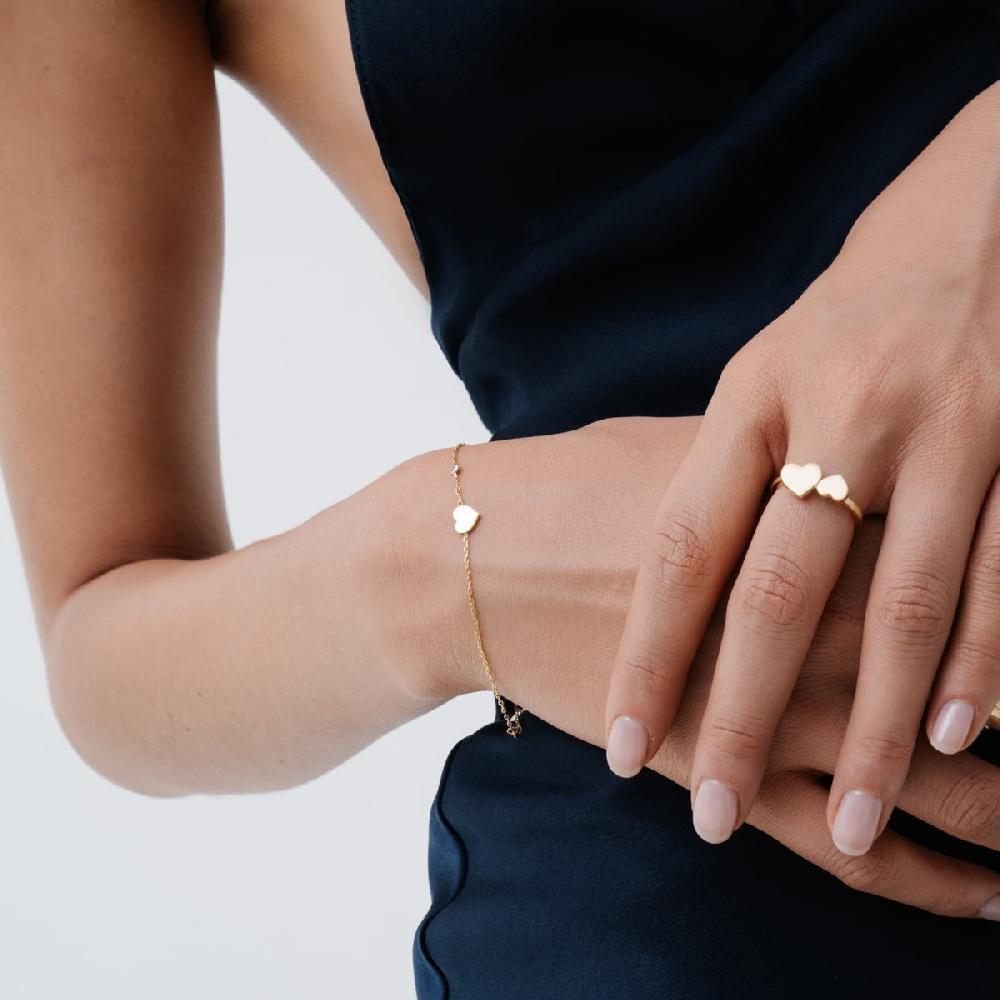 Unoaerre Anello in oro con cuore grande e piccolo | UNOAERRE Gioielli Enormi risparmi