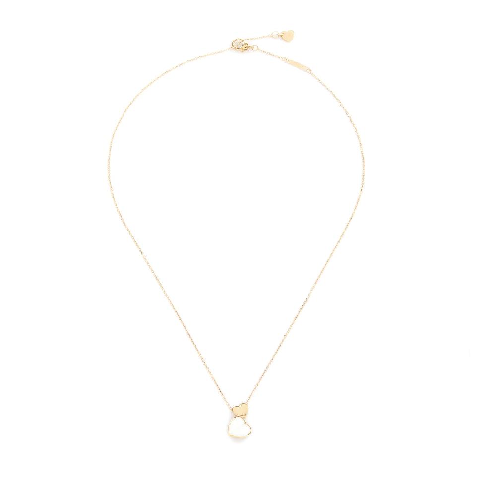 Unoaerre Collana in oro con cuori in oro e madreperla | UNOAERRE Gioielli Negozi Online