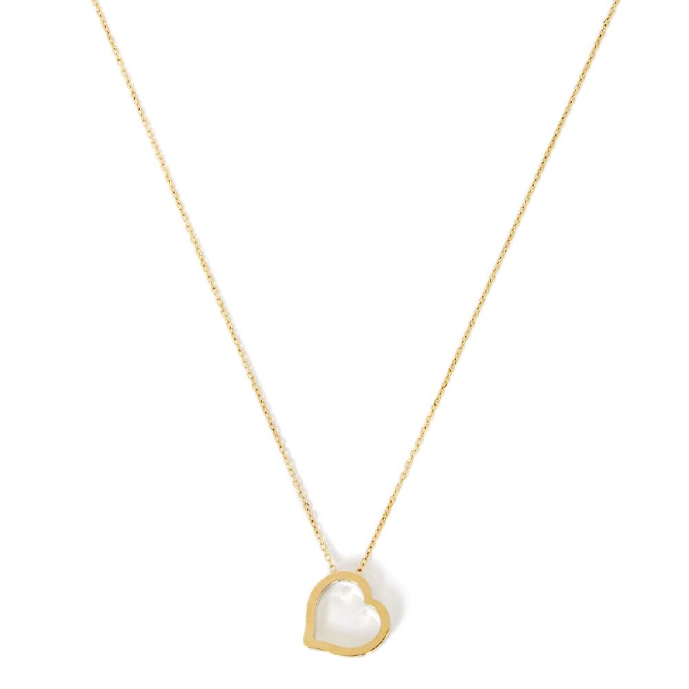 Unoaerre Collana in oro con pendente cuore bicolore | UNOAERRE Gioielli Prezzo Ridotto