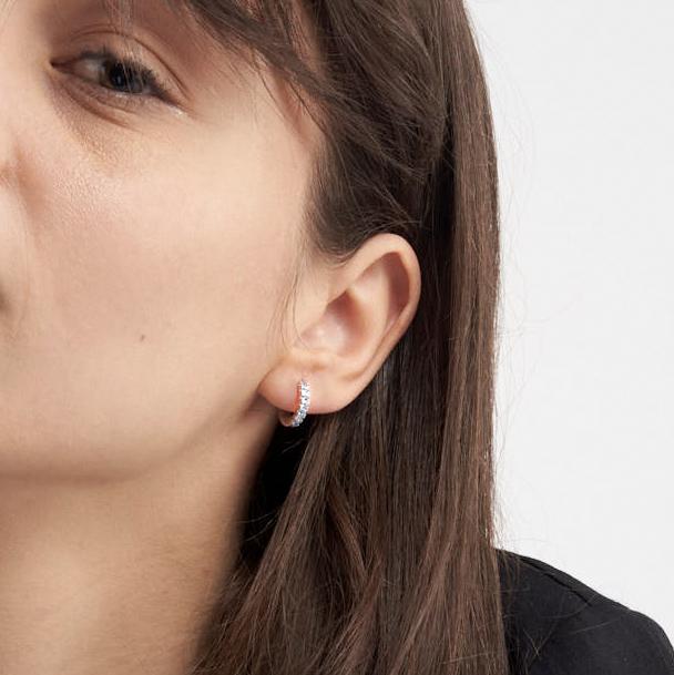 Unoaerre Orecchini in argento con zirconia cubica azzurro | UNOAERRE Gioielli Saldi