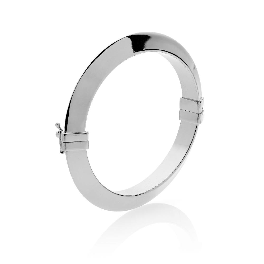 Unoaerre Bracciale argentato rigido a tubo triangolare da donna | UNOAERRE Gioielli Fino al 65% di sconto