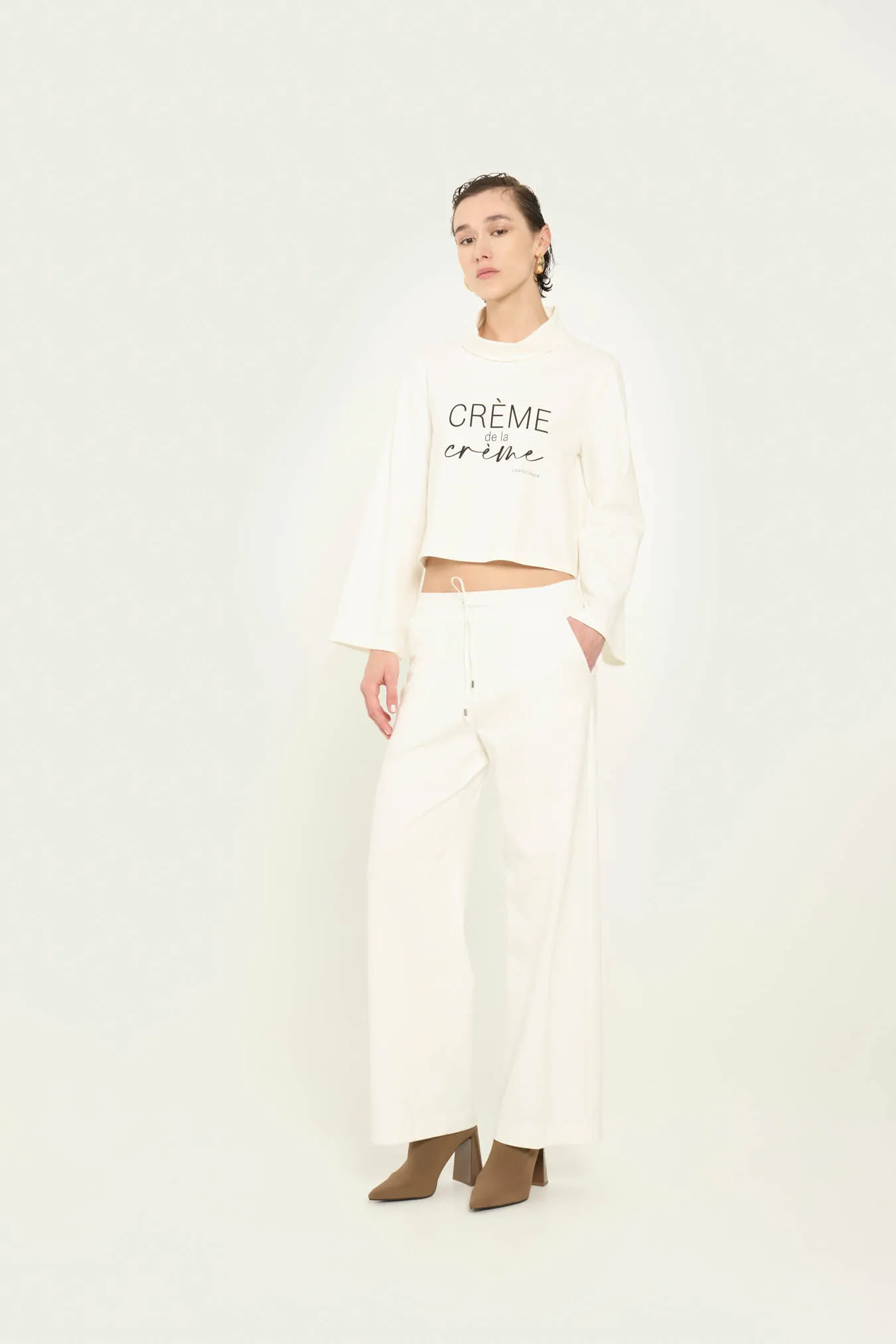 Vicario cinque Pantalone palazzo stretch coulisse in vita Petunia Negozi Online