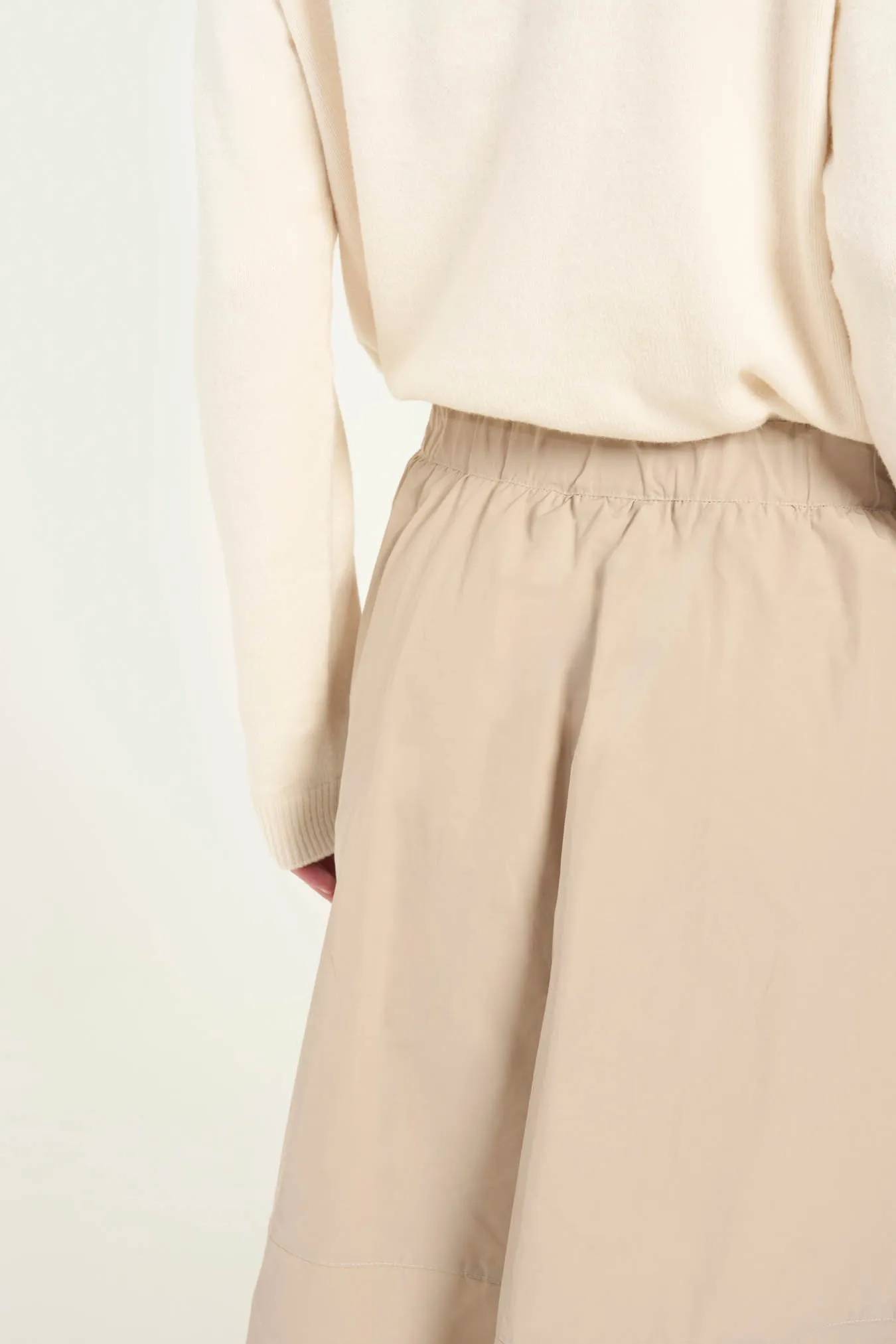 Vicario cinque Gonna midi svasata beige Giada Promozione Limitata