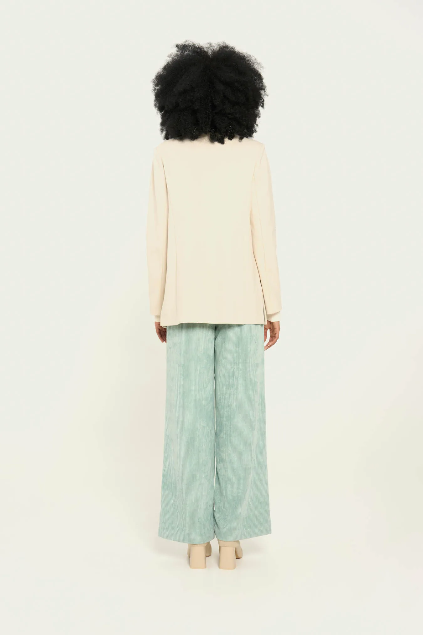 Vicario cinque Pantalone palazzo velluto stretch Partenope Convenienza