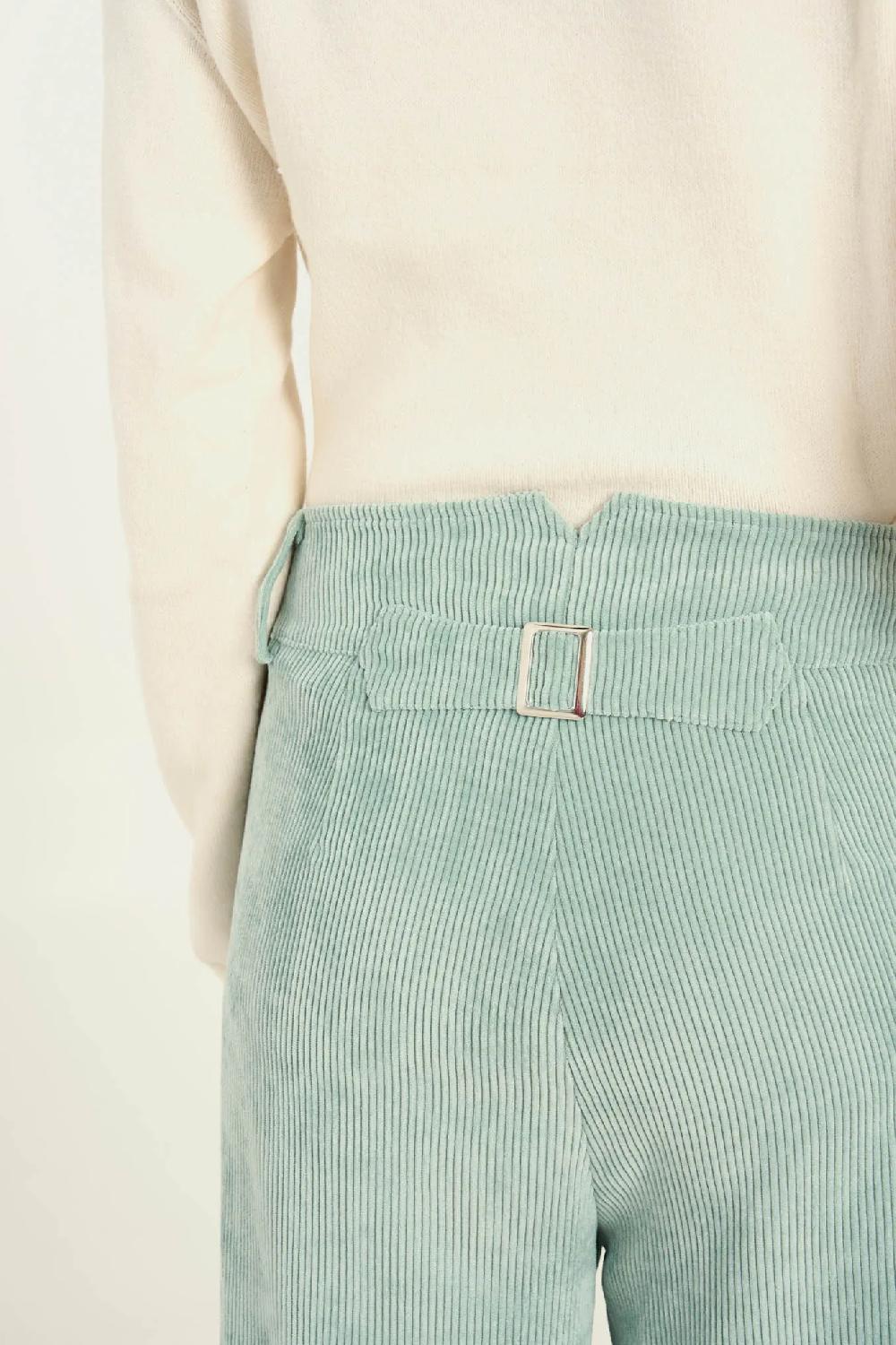 Vicario cinque Pantalone palazzo velluto stretch Partenope Convenienza