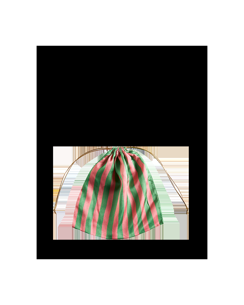Y'am Capri Helenuccia Bag + un sacchetto colorato righe rosa e verde Online
