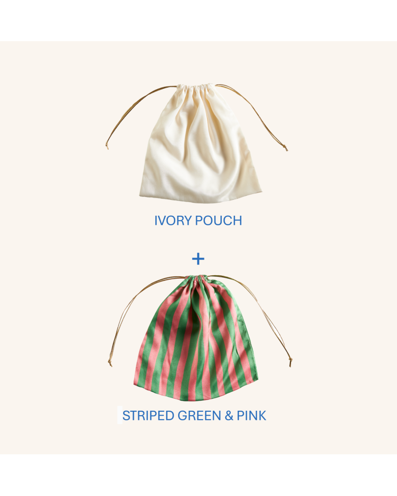 Y'am Capri Helenuccia Bag + un sacchetto colorato righe rosa e verde Online
