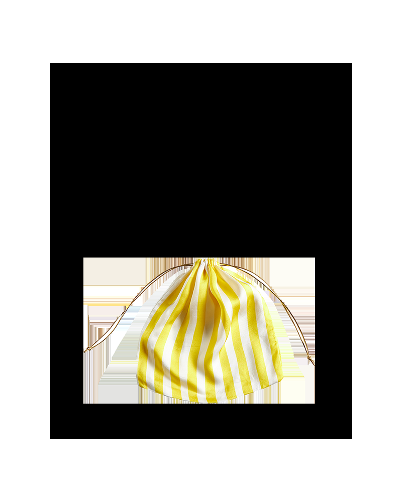 Y'am Capri Helenuccia Bag + un sacchetto colorato righe bianche e gialle Convenienza
