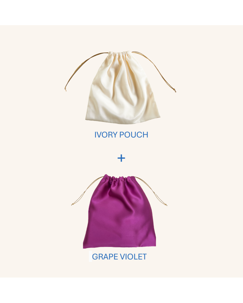 Y'am Capri Helenuccia Bag + un sacchetto colorato viola chiaro In Linea