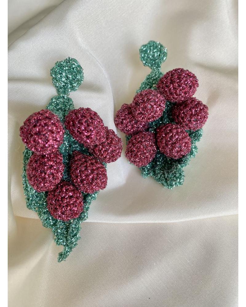 Y'am Capri Grapes Crochet earrings Outlet