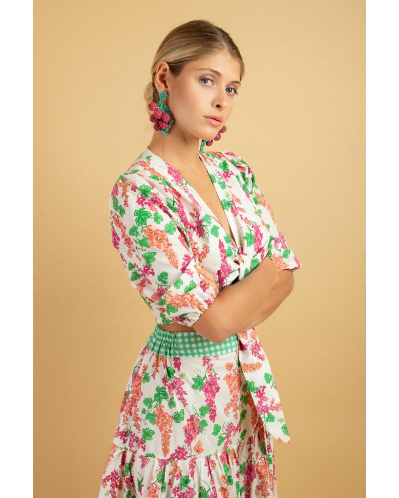 Y'am Capri Grapes Crochet earrings Outlet