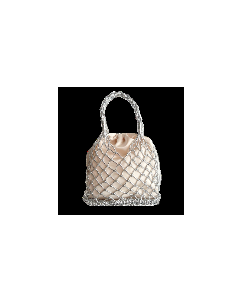 Y'am Capri Helenuccia Bag Argento In Saldo