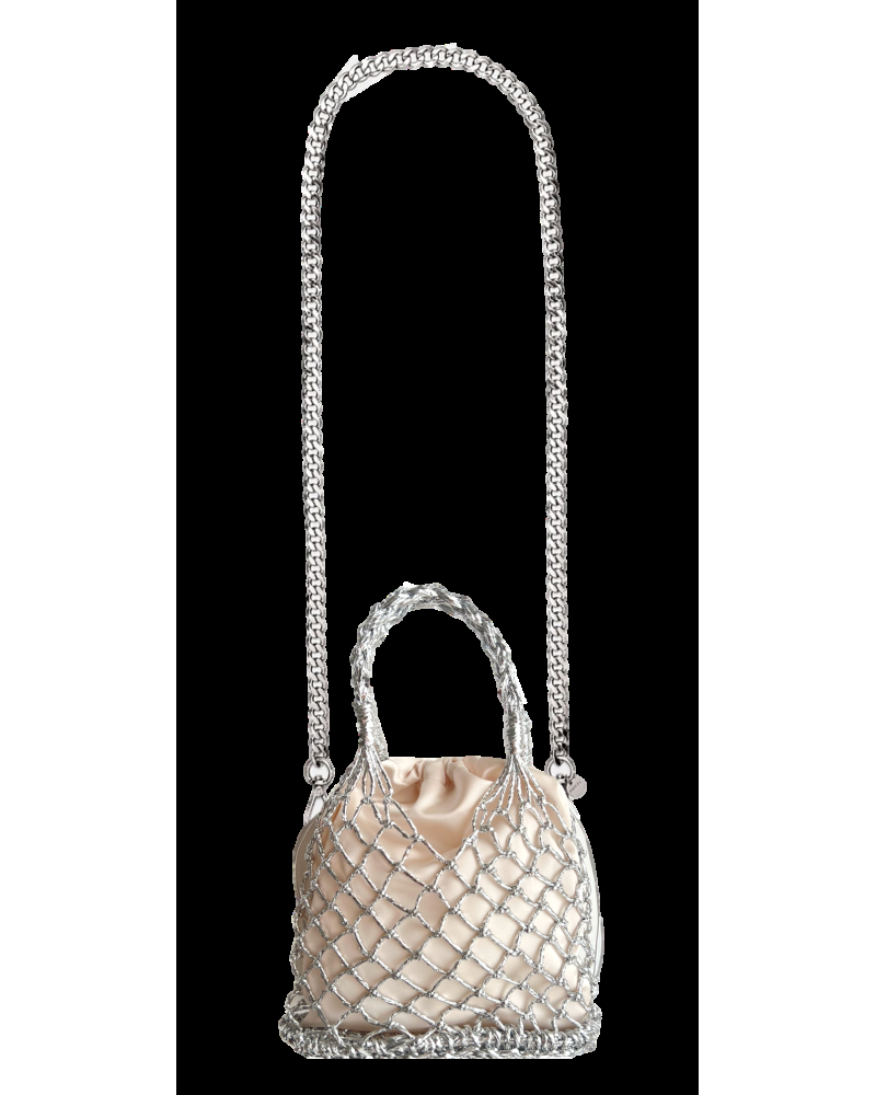 Y'am Capri Helenuccia Bag Argento In Saldo