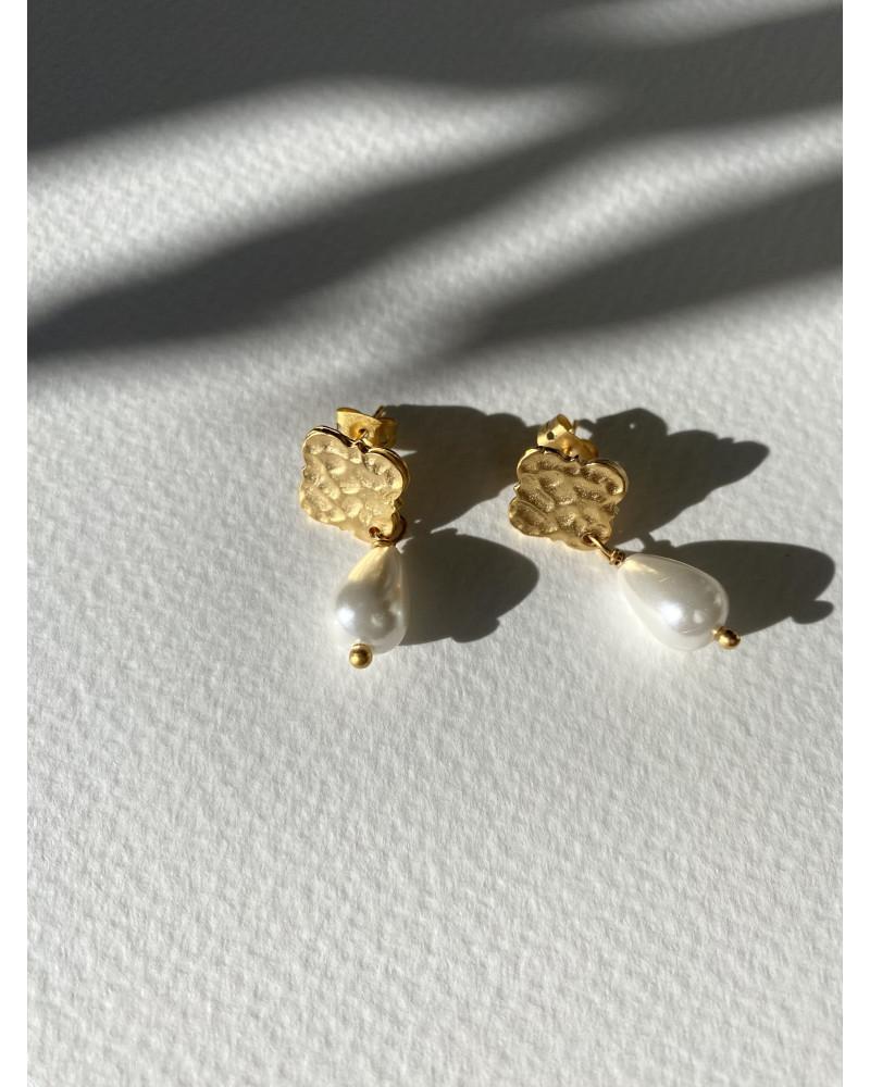 Y'am Capri Y'AM mini stud earrings with pearls In Linea