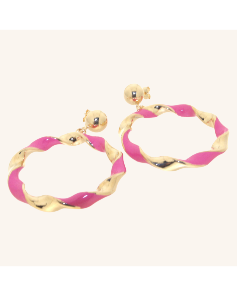 Y'am Capri Orecchini Torchon Fuxia Acquista Ora