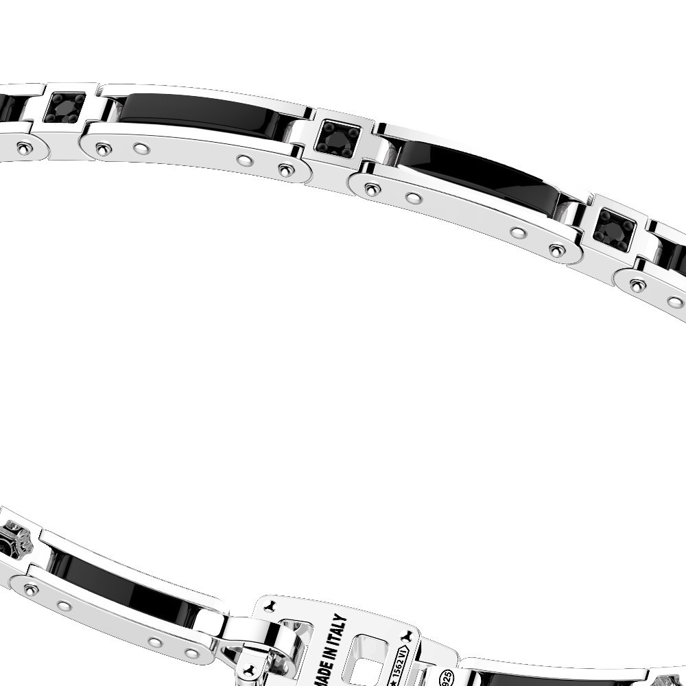 Zancan Bracciale Zancan in argento e ceramica con pietre Online