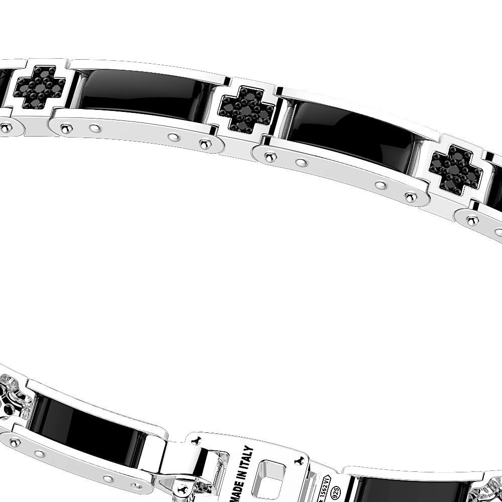 Zancan Bracciale Zancan in argento e ceramica con pietre Saldi