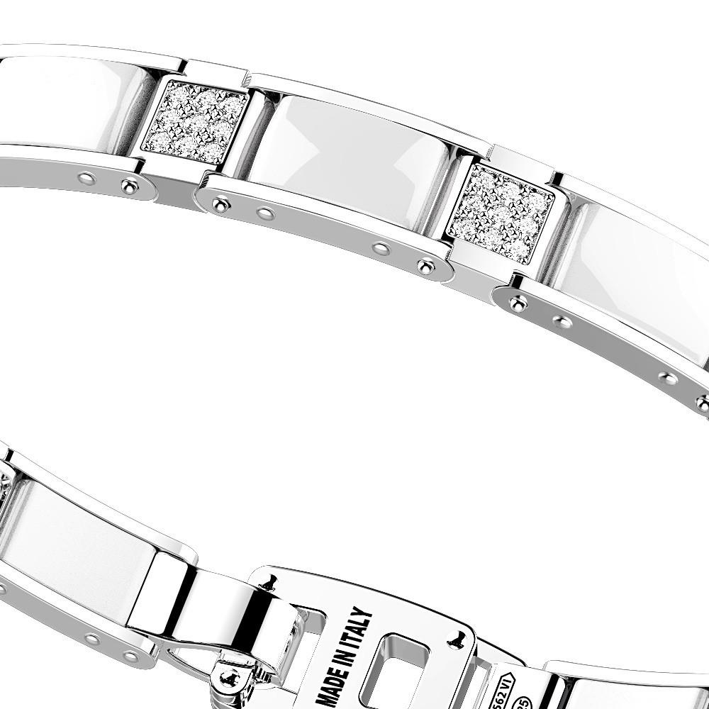 Zancan Bracciale Zancan in argento e ceramica con pietre Vendita Economica