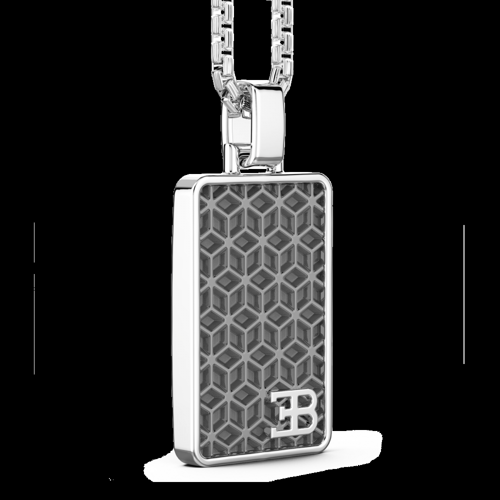 Zancan Collana Bugatti con targa in argento Moda