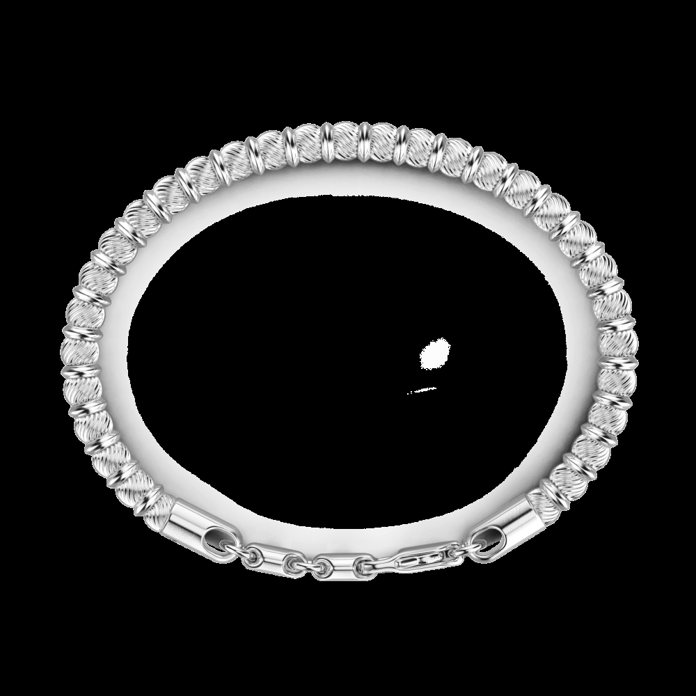 Zancan Bracciale Zancan morbido in argento a sfere Spedizione Gratuita