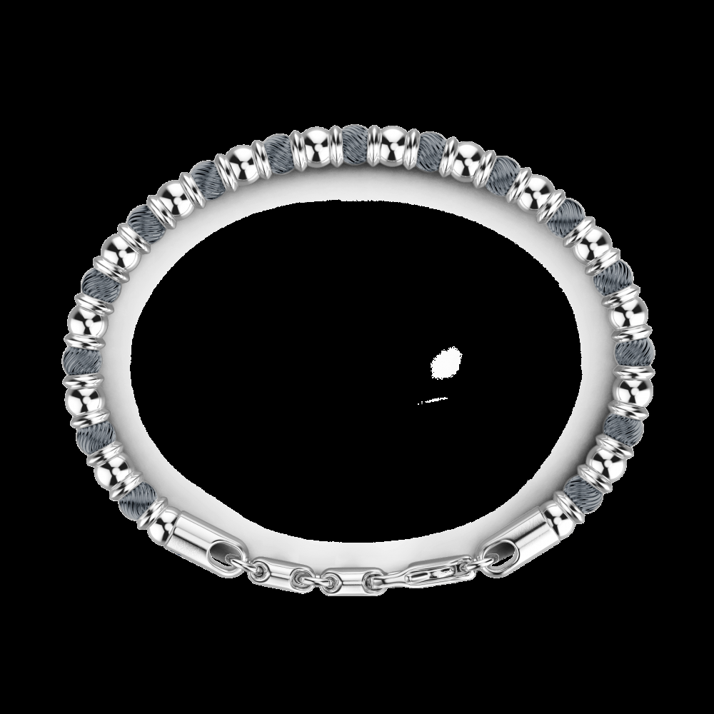 Zancan Bracciale Zancan morbido in argento a sfere Soddisfazione Garantita