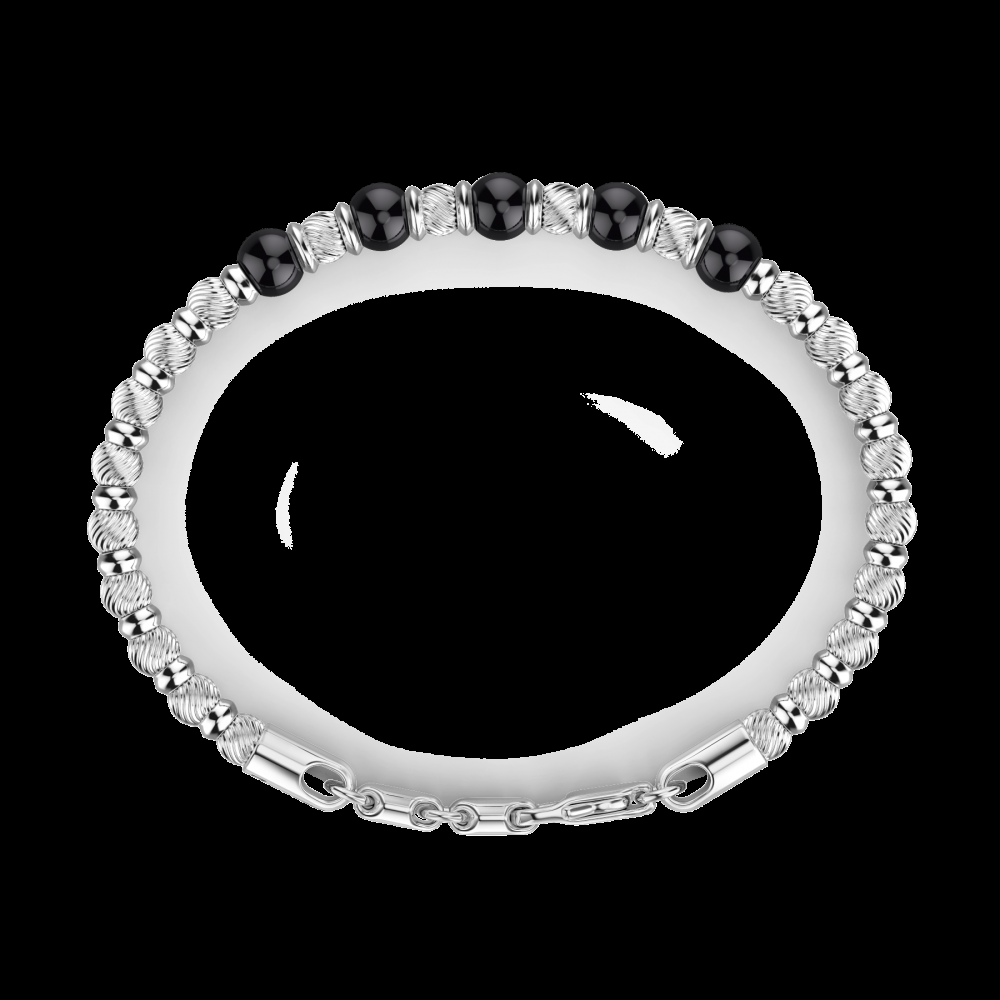 Zancan Bracciale Zancan morbido con sfere in argento e in pietre dure naturali Acquista Ora