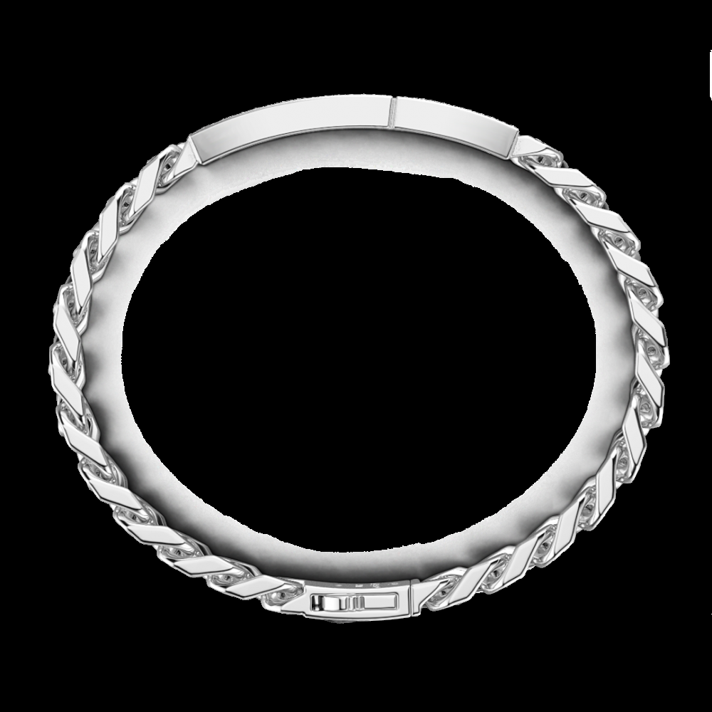 Zancan Bracciale grumetta Zancan in argento con pietre nere In Linea
