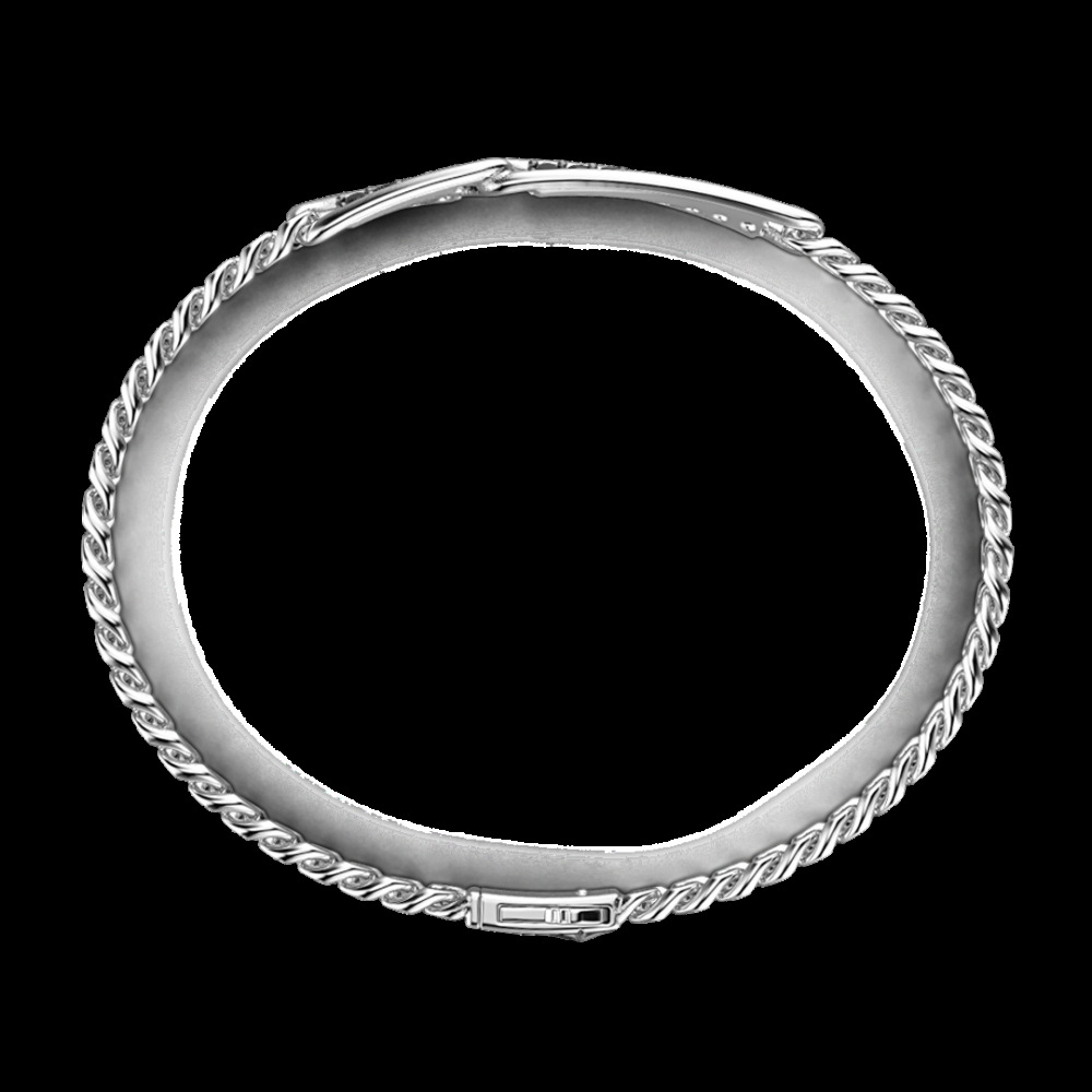 Zancan Bracciale grumetta Zancan in argento con pietre nere Pezzi Unici