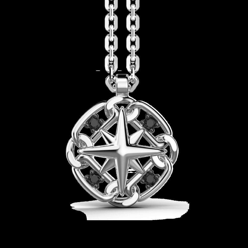 Zancan Collana Zancan in argento con pendente a rosa dei venti Soddisfazione Garantita