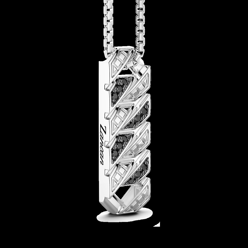 Zancan Collana Zancan in argento con pendente a targa e pietre Prezzo Ridotto