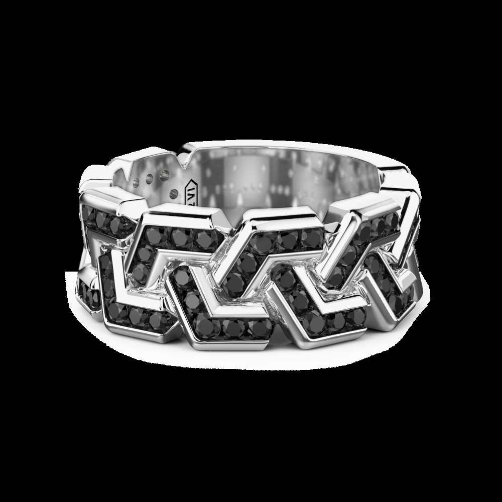 Zancan Anello a fascia Zancan in argento con pietre Sconto