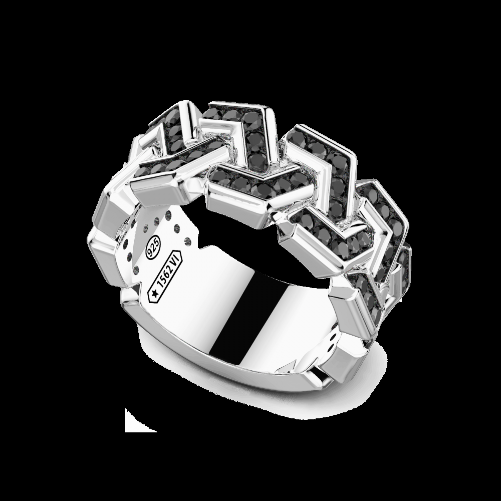 Zancan Anello a fascia Zancan in argento con pietre Sconto