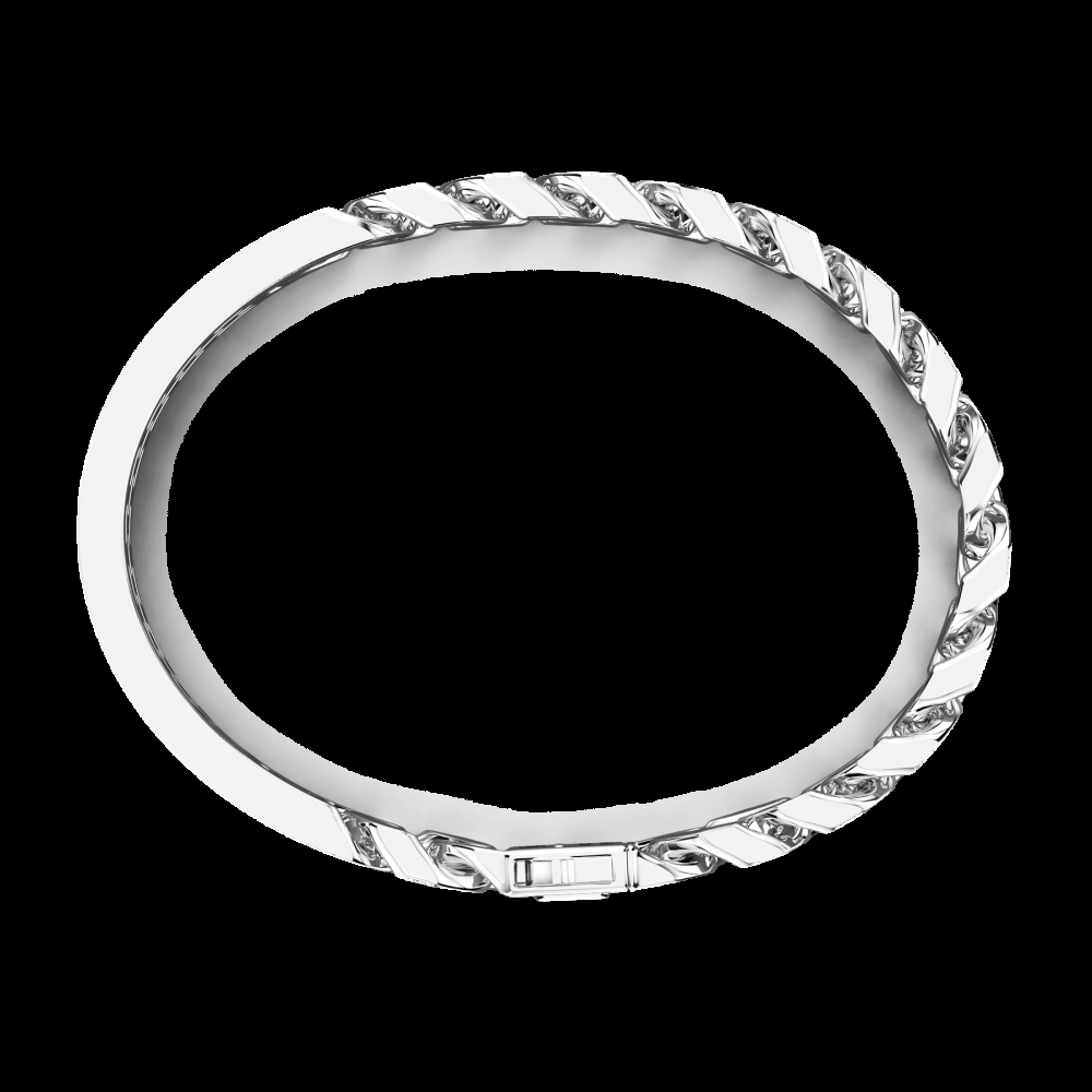 Zancan Bracciale Zancan a schiava rigida e grumette morbida in argento con pietre Offerte
