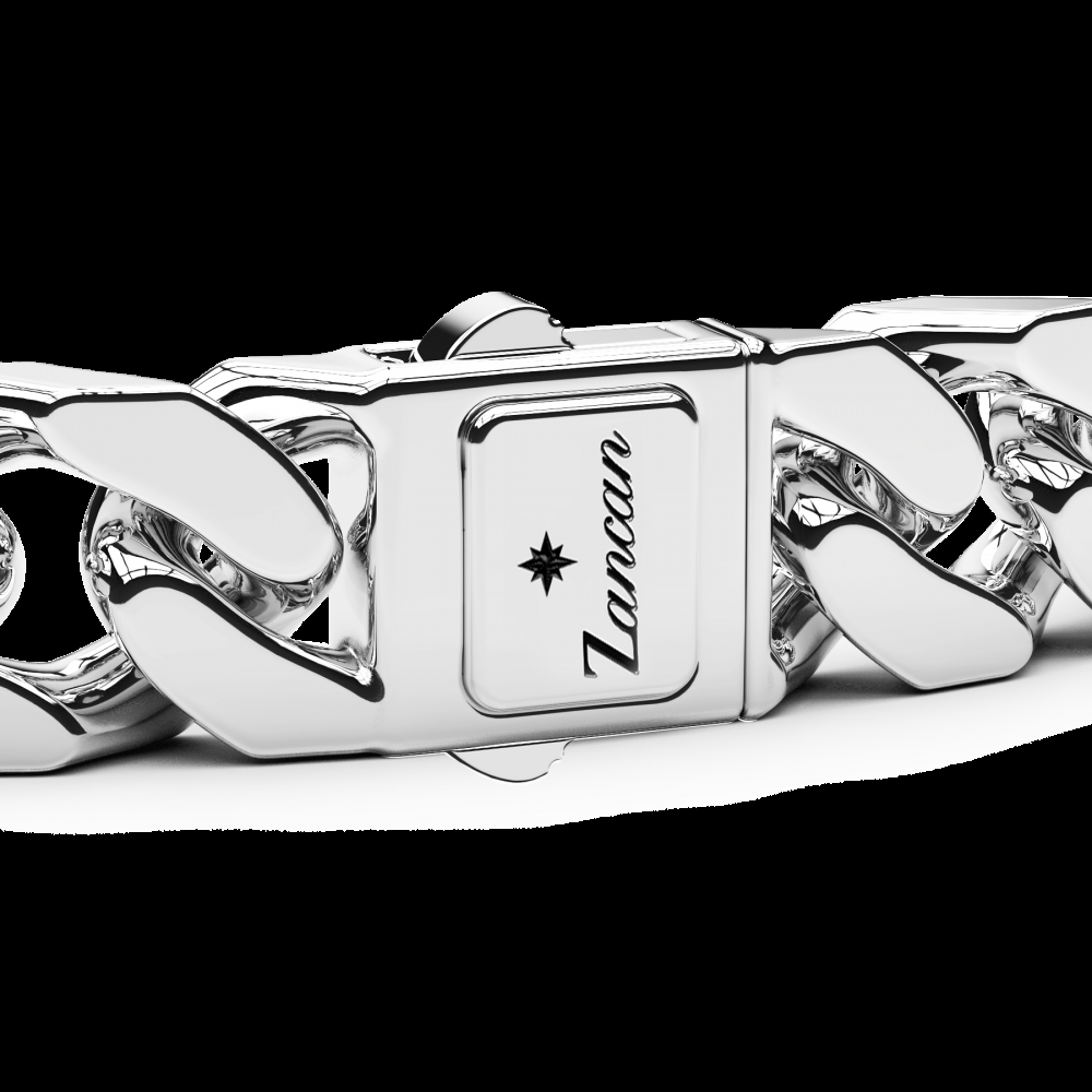 Zancan Bracciale Zancan a schiava rigida e grumette morbida in argento con pietre Offerte