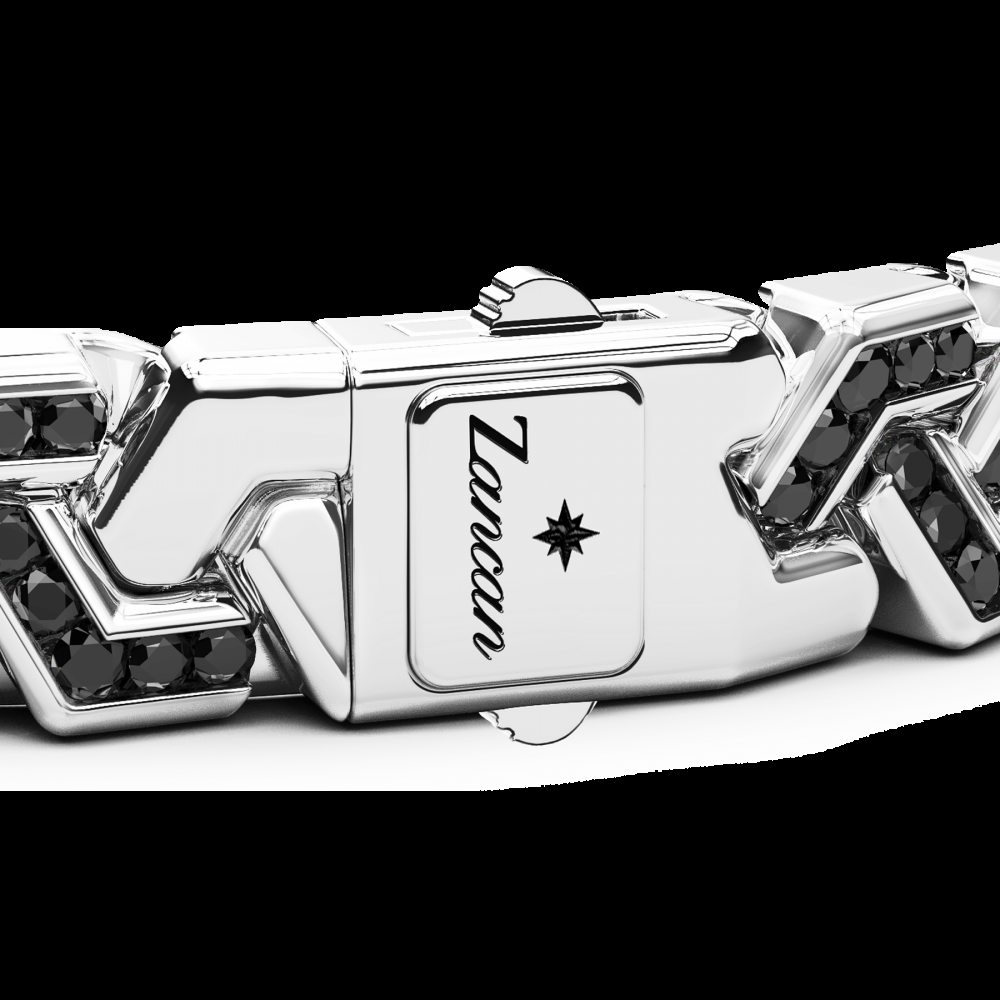 Zancan Bracciale Zancan solo maglia in argento con pietre Vendita Calda