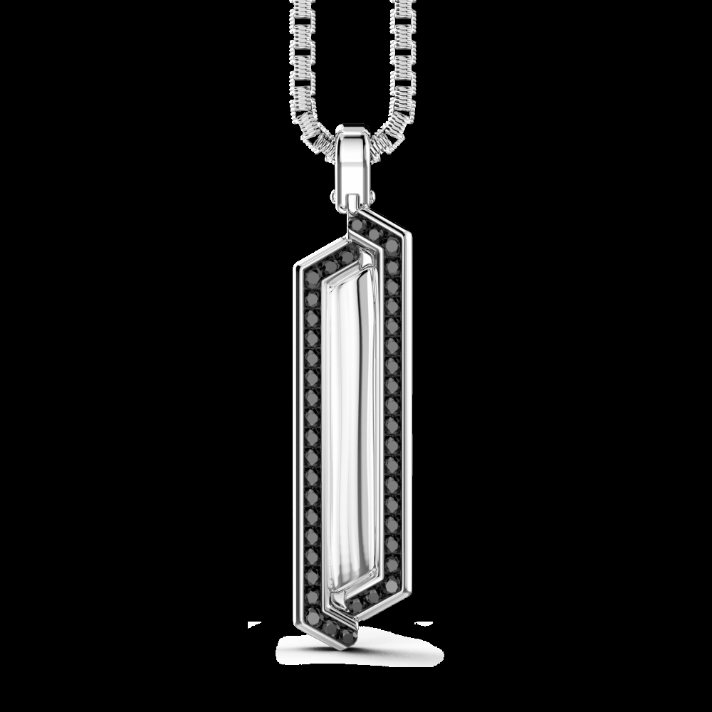 Zancan Collana Zancan in argento con pendente a targa e pietre Saldi Di Fabbrica