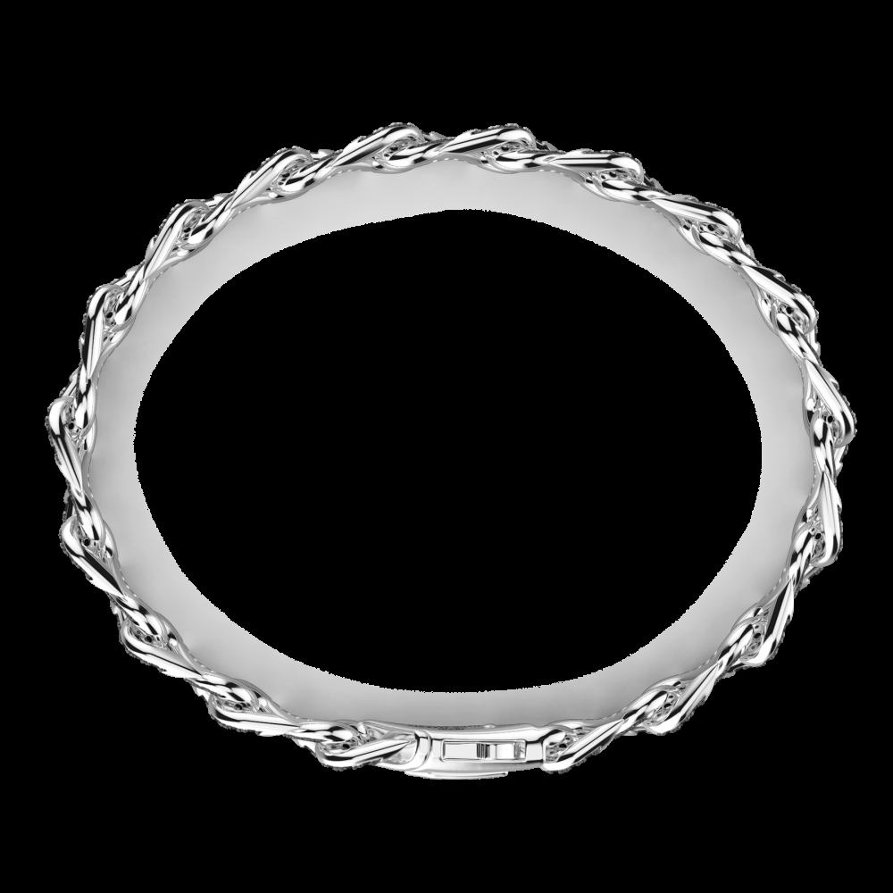 Zancan Bracciale solo maglia Zancan in argento con pietre nere 2025